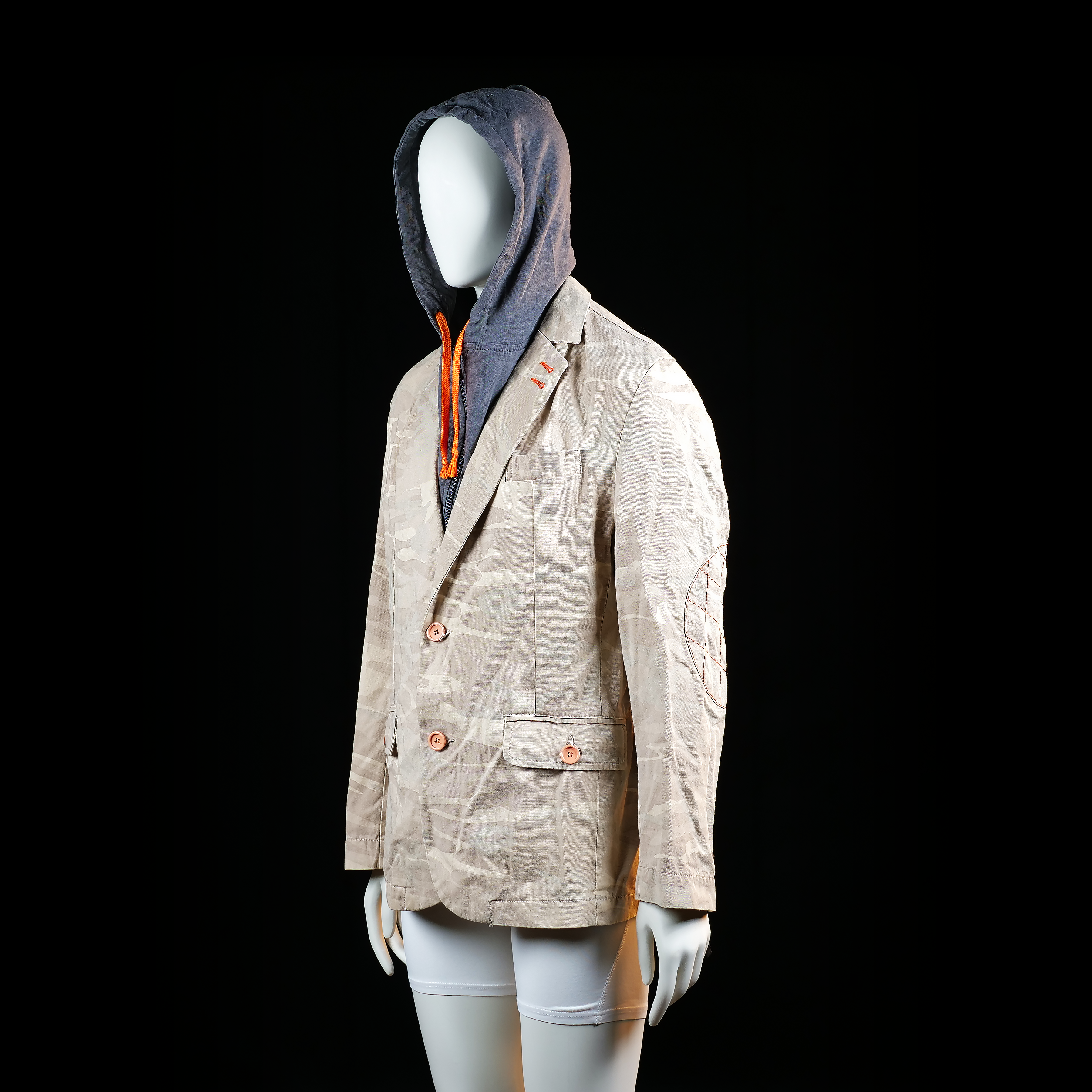 Golden Blazer - blazer - Beige, Dark Gray - (Storlek: L)