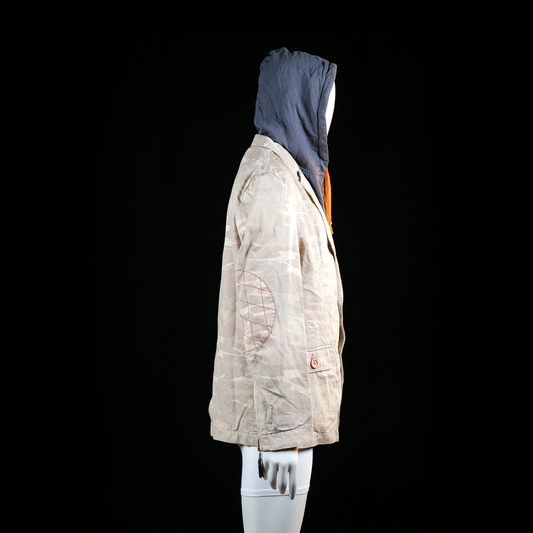 Golden Blazer - blazer - Beige, Dark Gray - (Storlek: L)