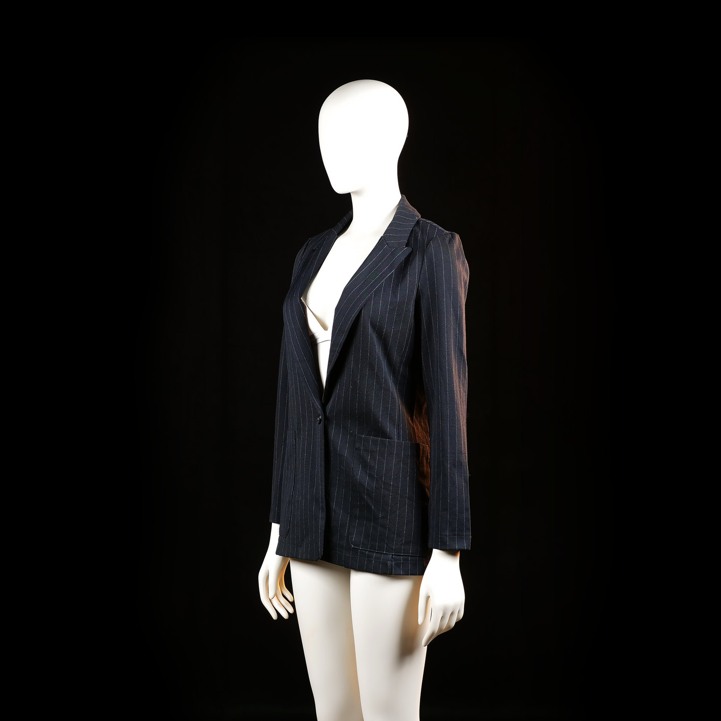 H&M - blazer - Black, White - (Storlek: 34)