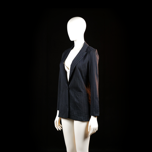 H&M - blazer - Black, White - (Storlek: 34)
