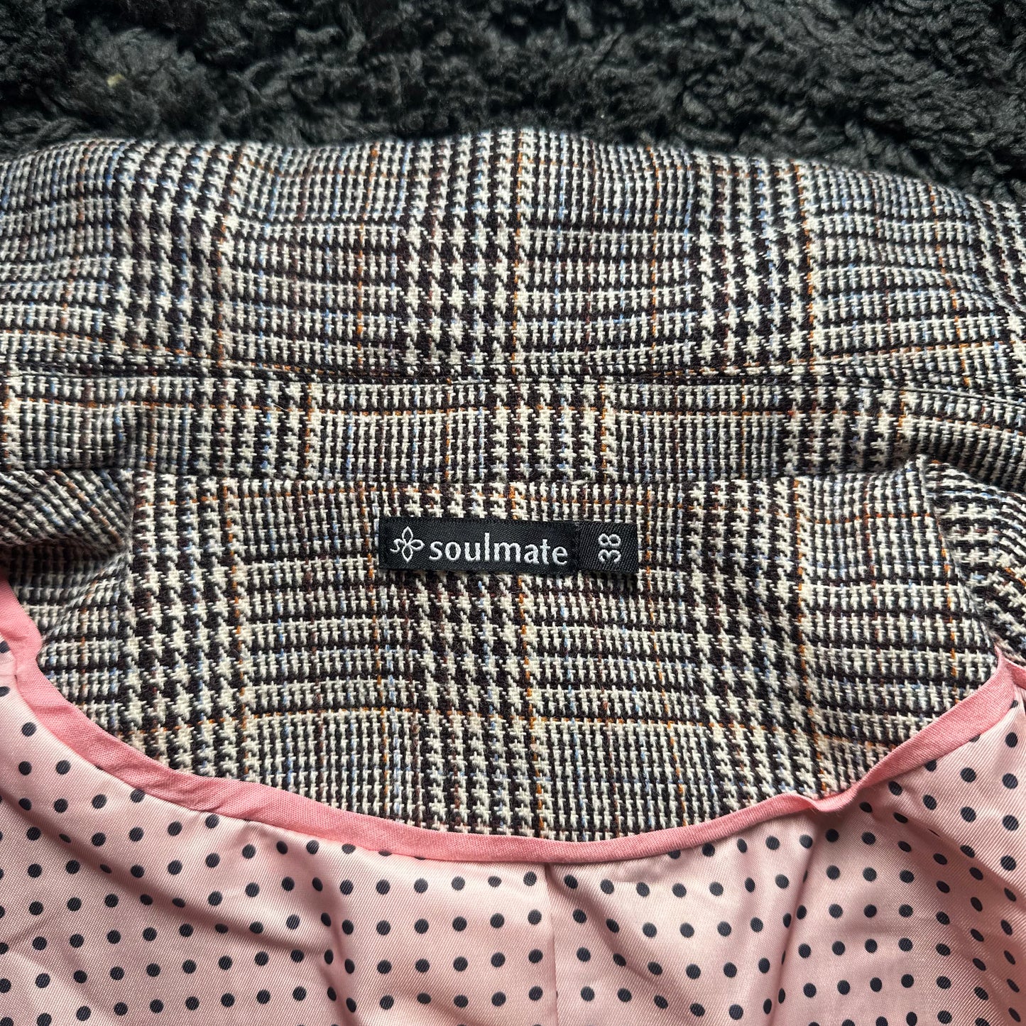 Soulmate - blazer - Gray, Brown - (Storlek: 38)