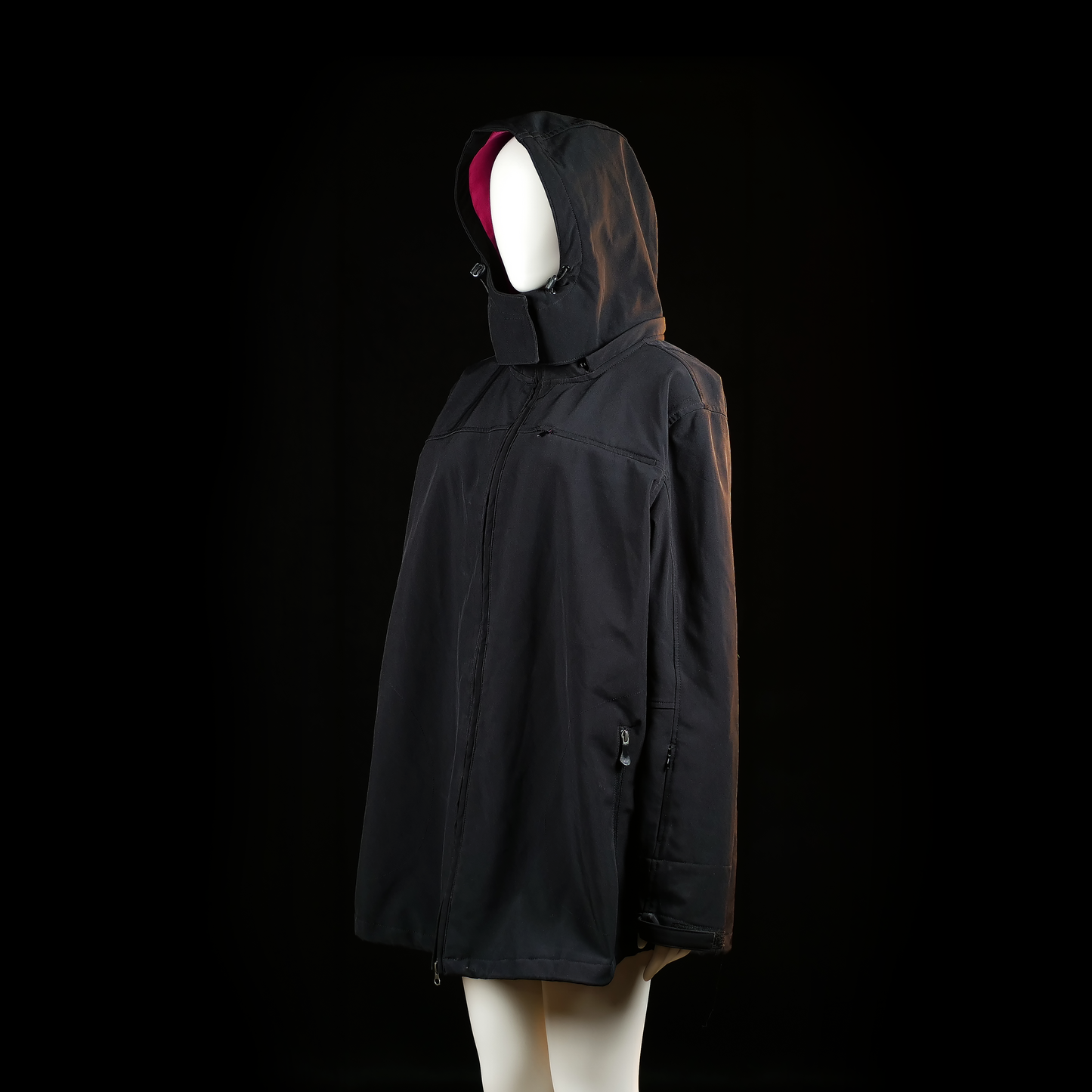 Janina - rain coat - Black, Pink - (Storlek: 50)