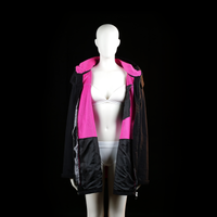 Janina - rain coat - Black, Pink - (Storlek: 50)