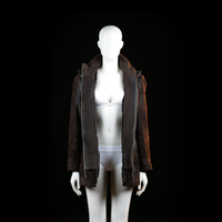 Donna - leather jacket - Dark Brown - (Storlek: 40)