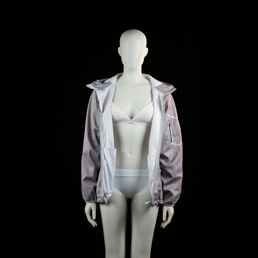 On The Peak - windbreaker - Light Gray - (Storlek: 44)