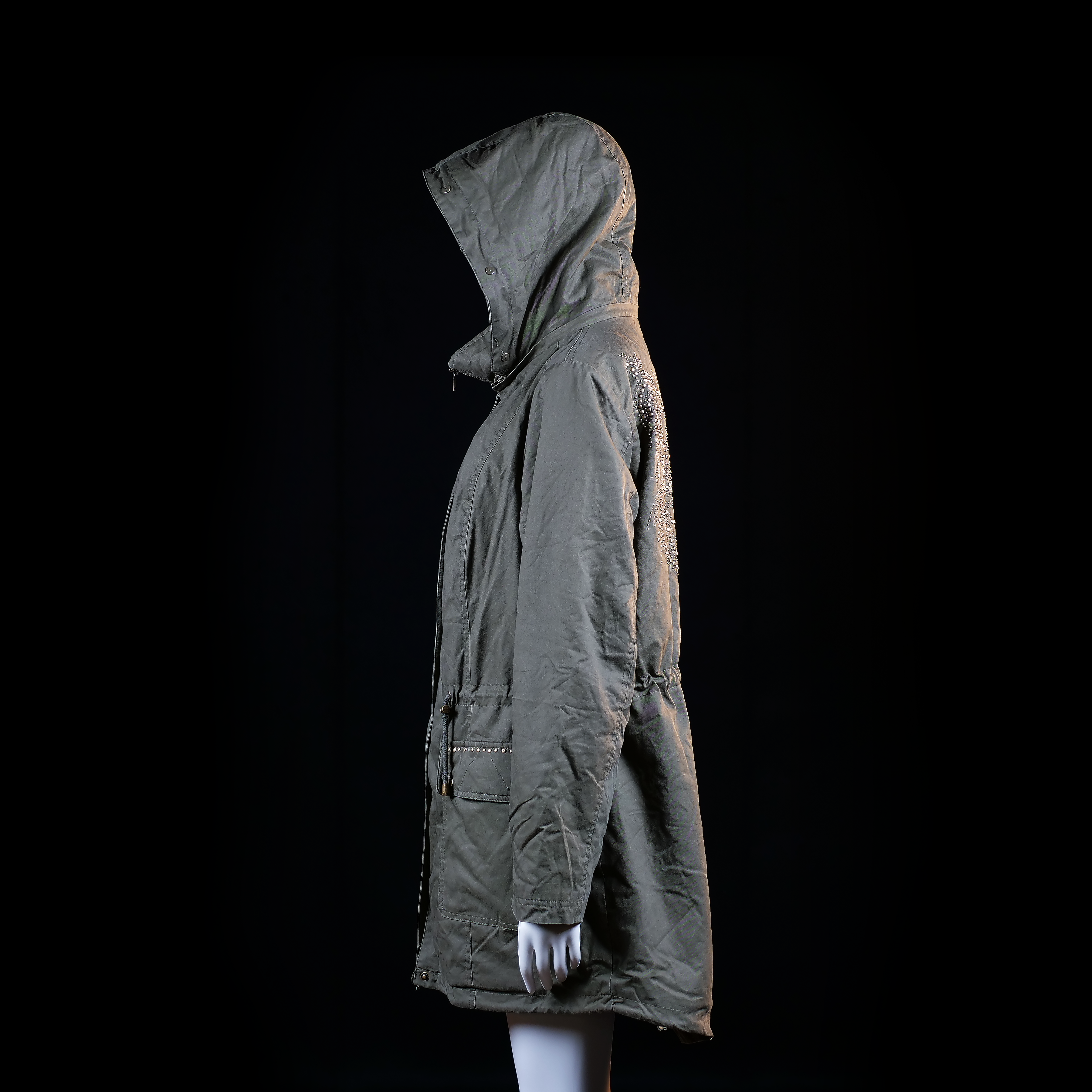 Ms Mode - parka - Olive - (Storlek: 42)