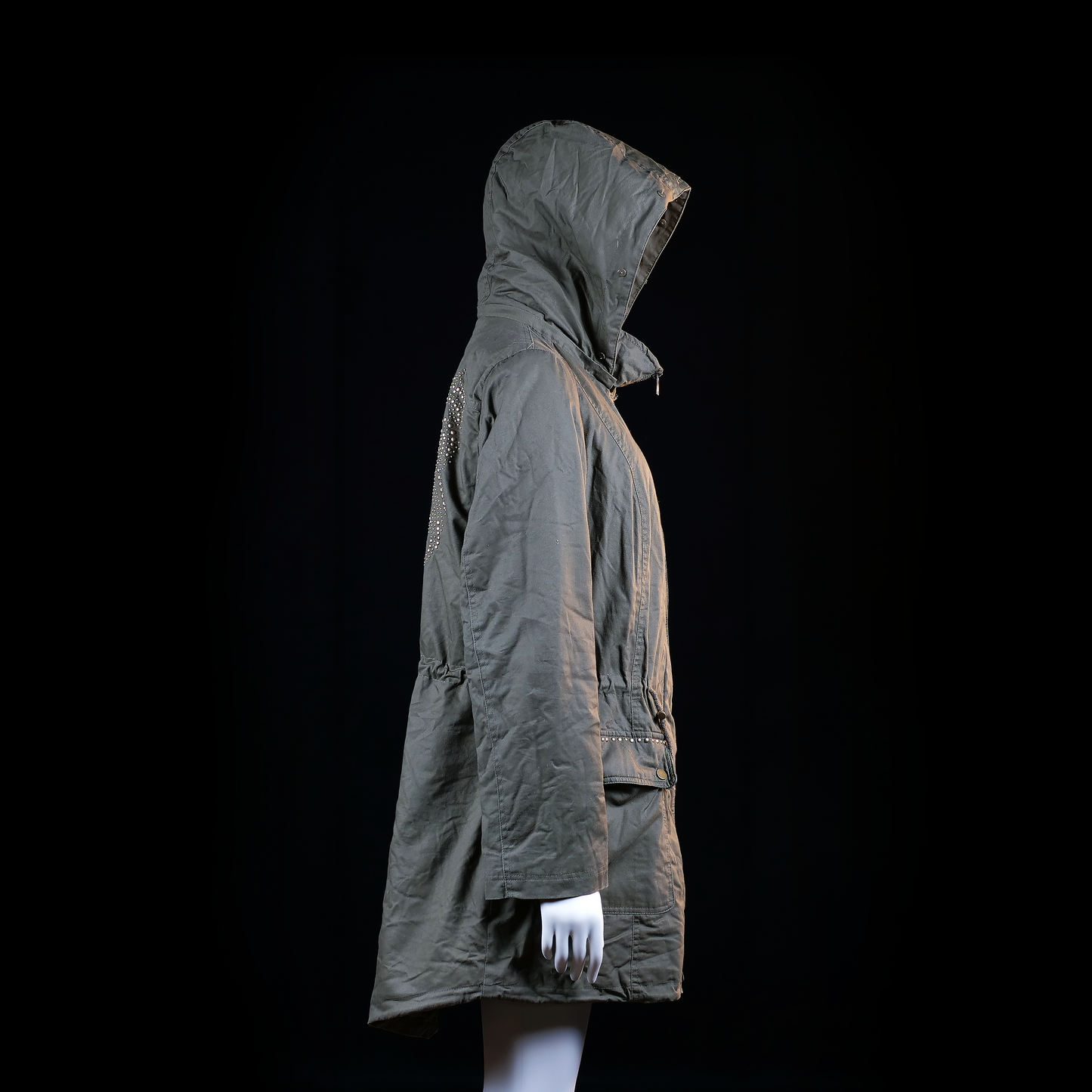 Ms Mode - parka - Olive - (Storlek: 42)