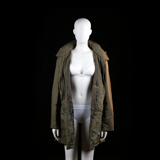 Ms Mode - parka - Olive - (Storlek: 42)