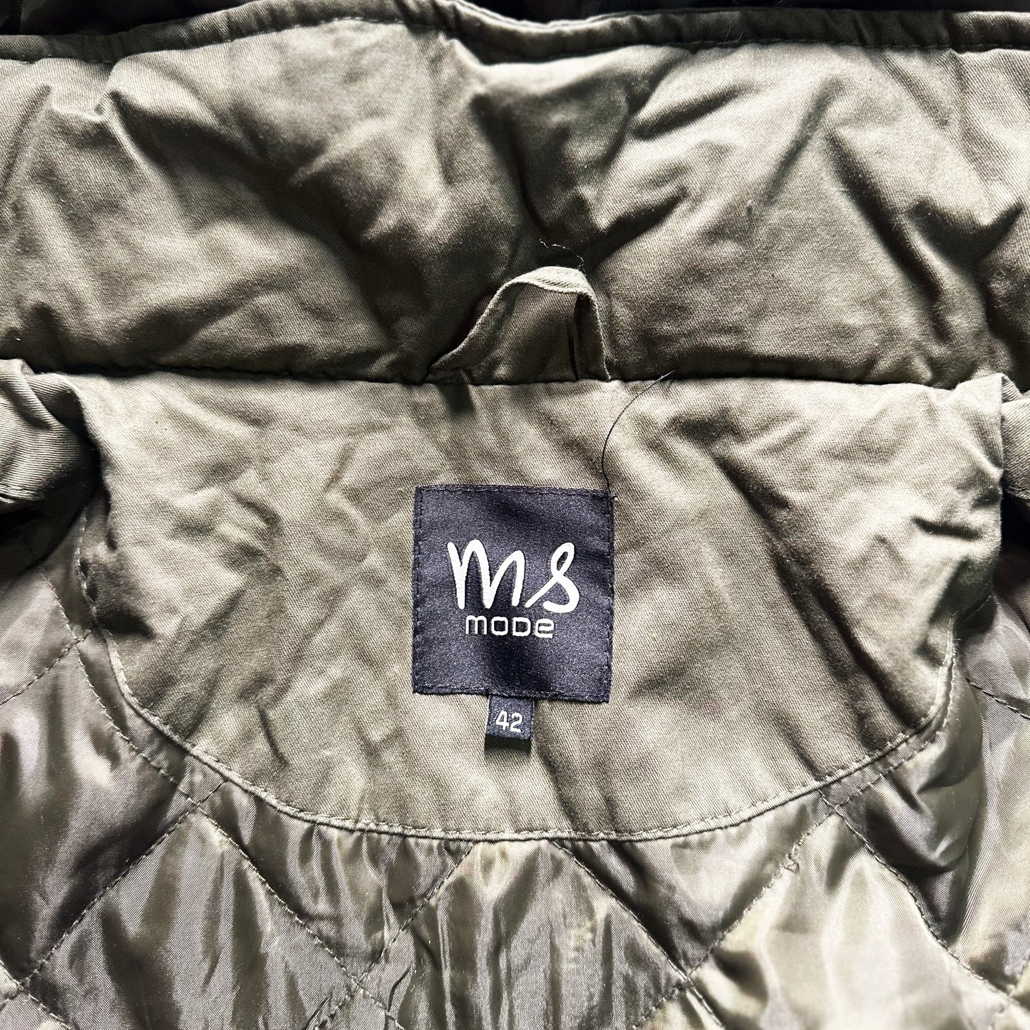 Ms Mode - parka - Olive - (Storlek: 42)