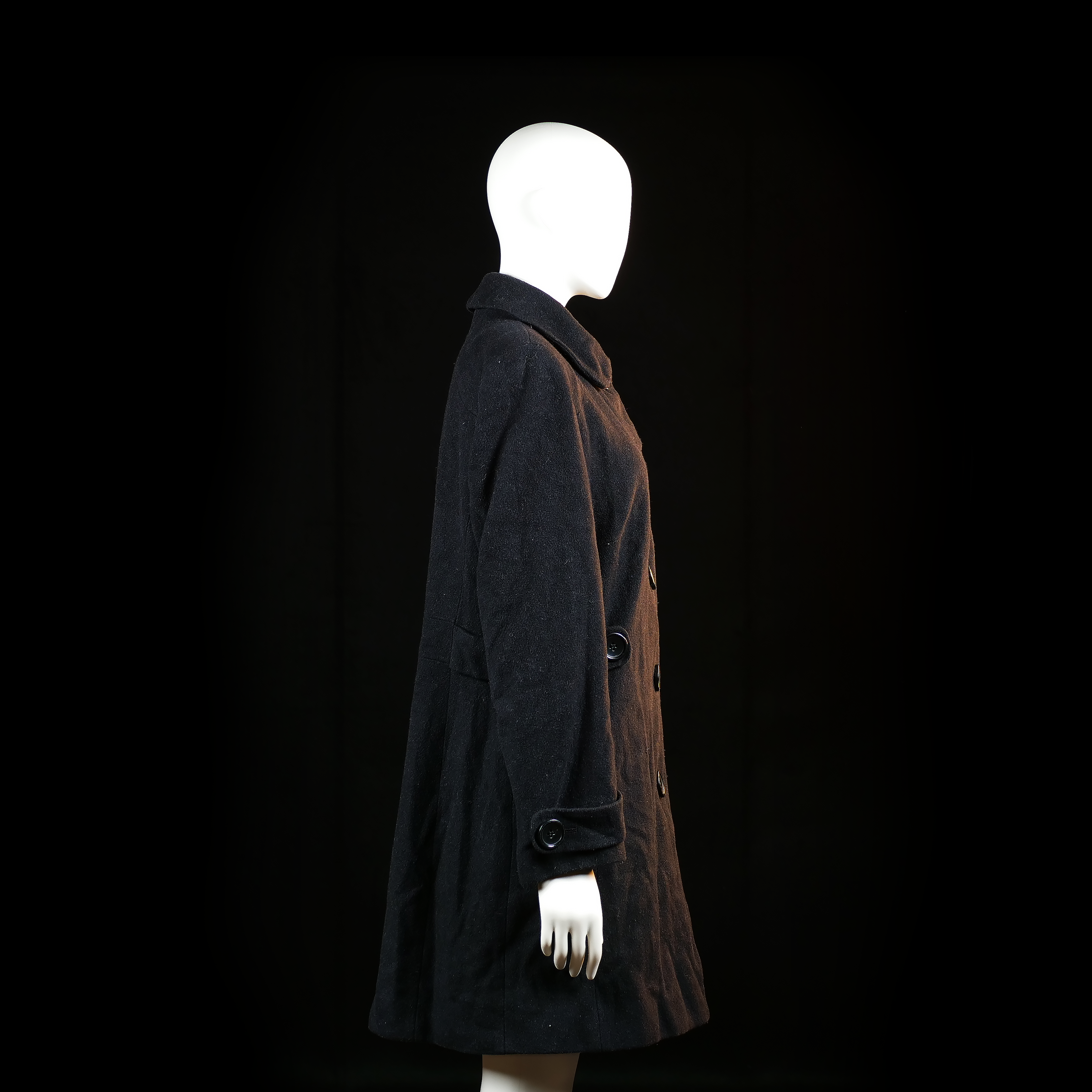 Yessica - overcoat - Black - (Storlek: 42)