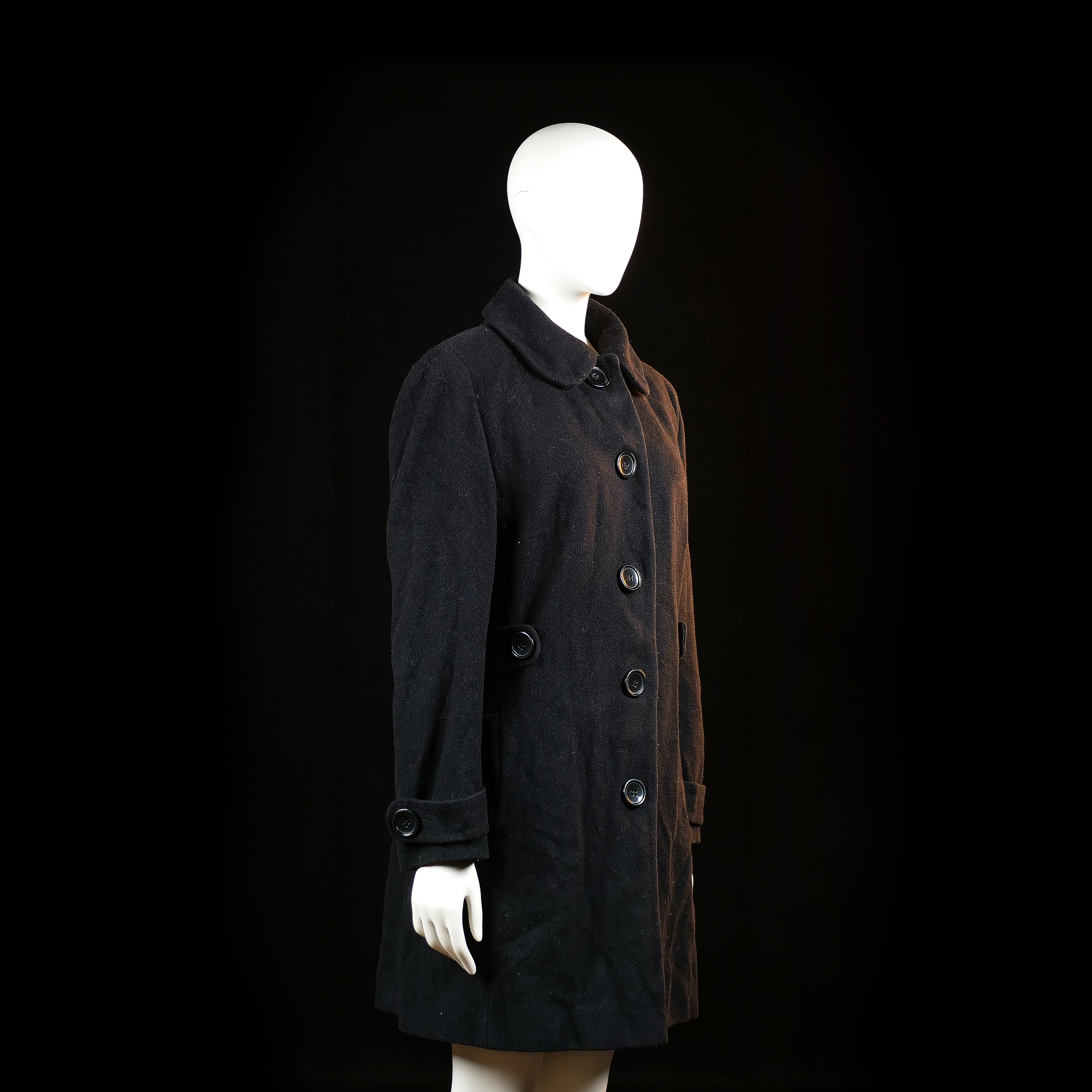 Yessica - overcoat - Black - (Storlek: 42)