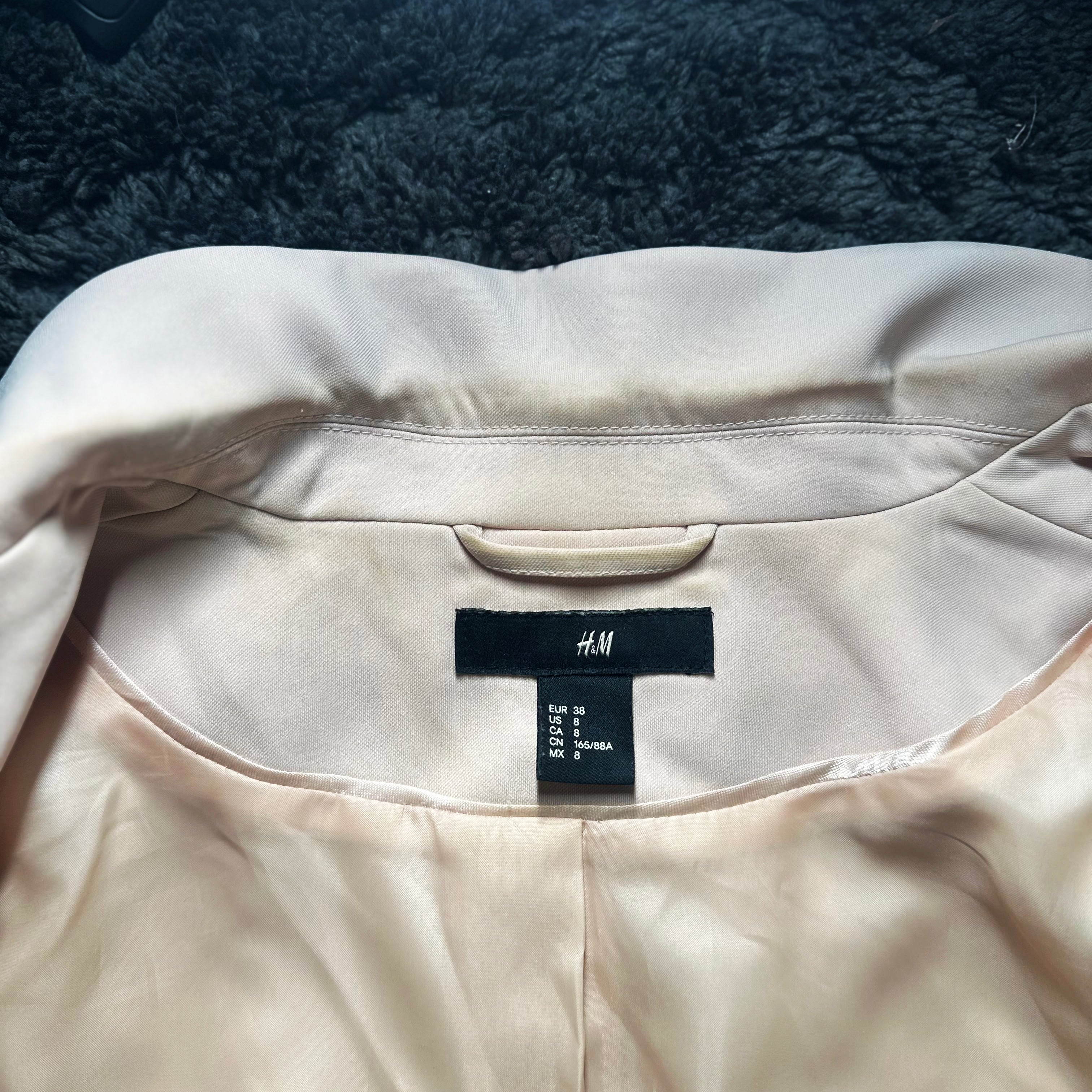 H&M - blazer - Light Pink - (Storlek: 38)