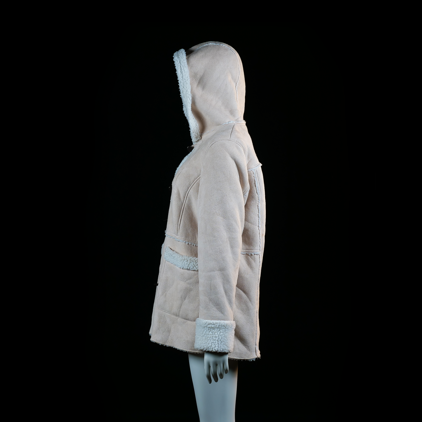 Okay - duffle coat - Beige, Ivory - (Storlek: 40)