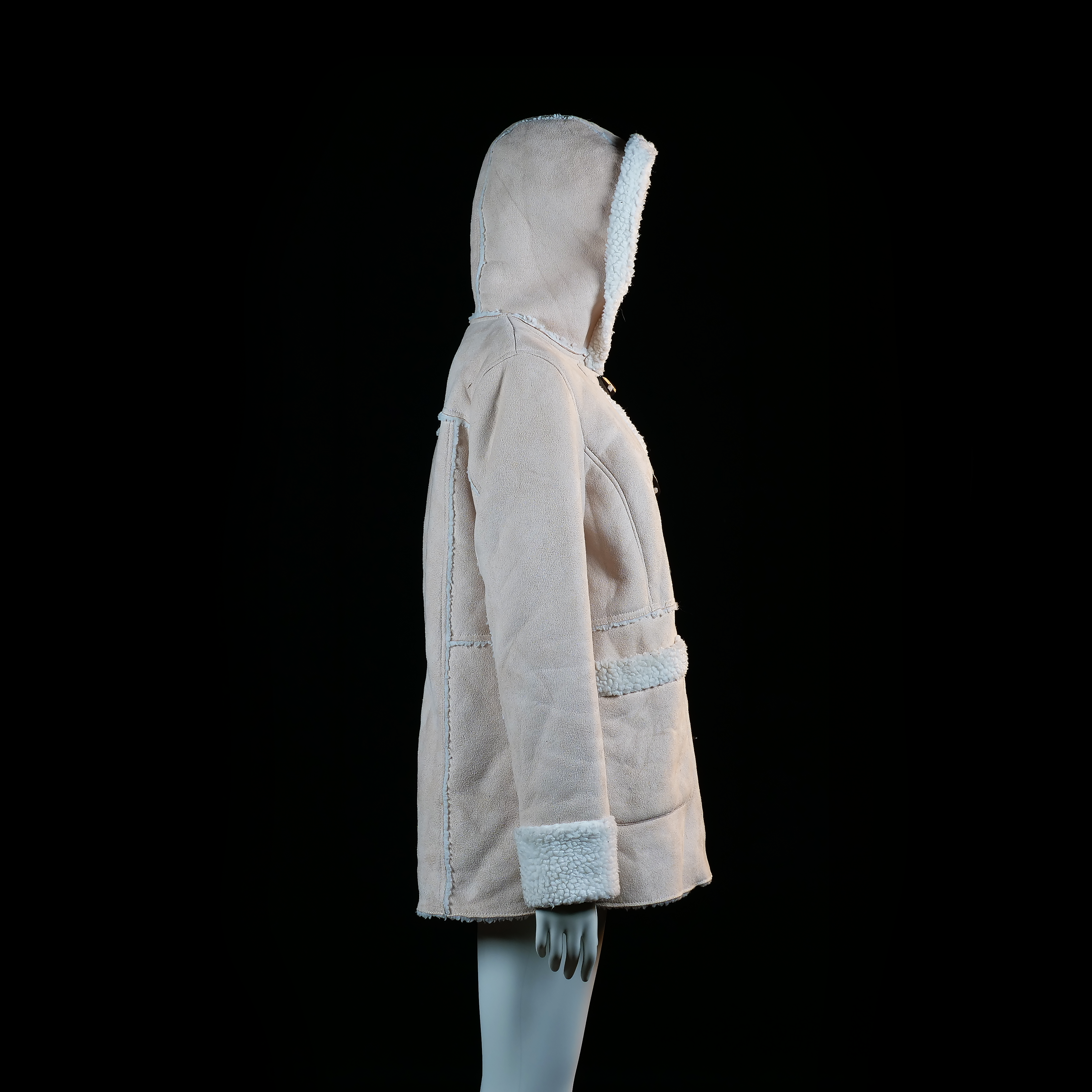 Okay - duffle coat - Beige, Ivory - (Storlek: 40)