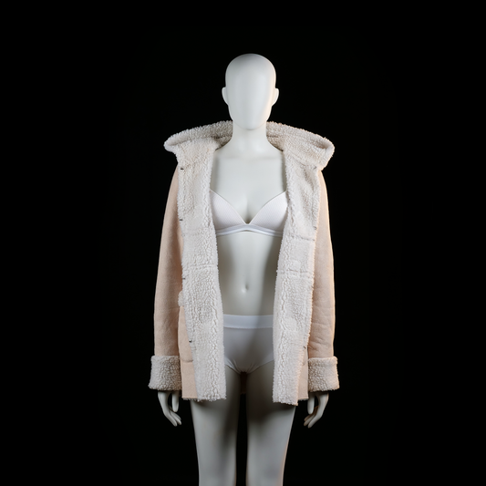 Okay - duffle coat - Beige, Ivory - (Storlek: 40)