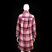 H&M - overcoat - Beige, Burgundy - (Storlek: XS)