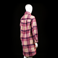 H&M - overcoat - Beige, Burgundy - (Storlek: XS)