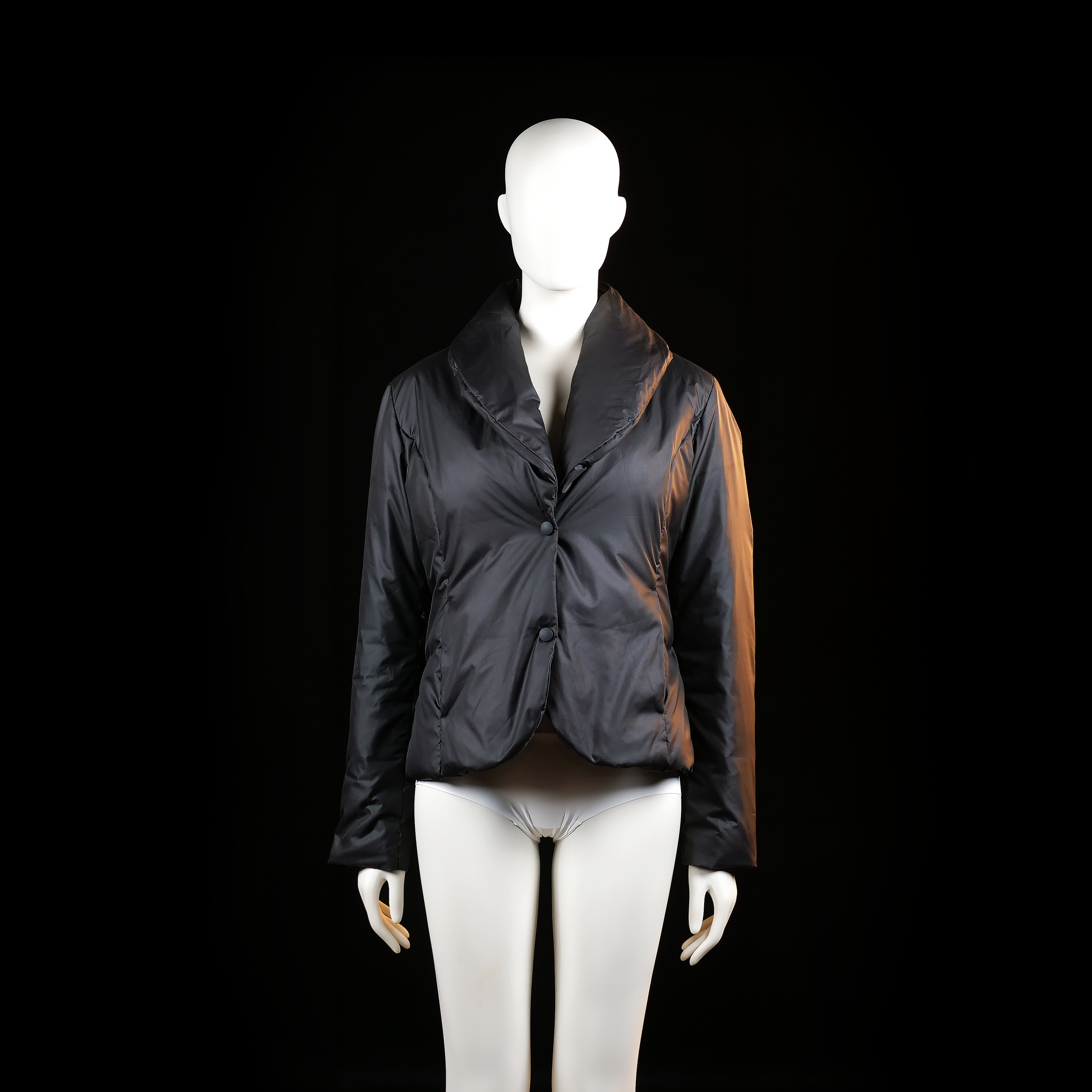 Sisley - padded jacket - Black - (Storlek: M)
