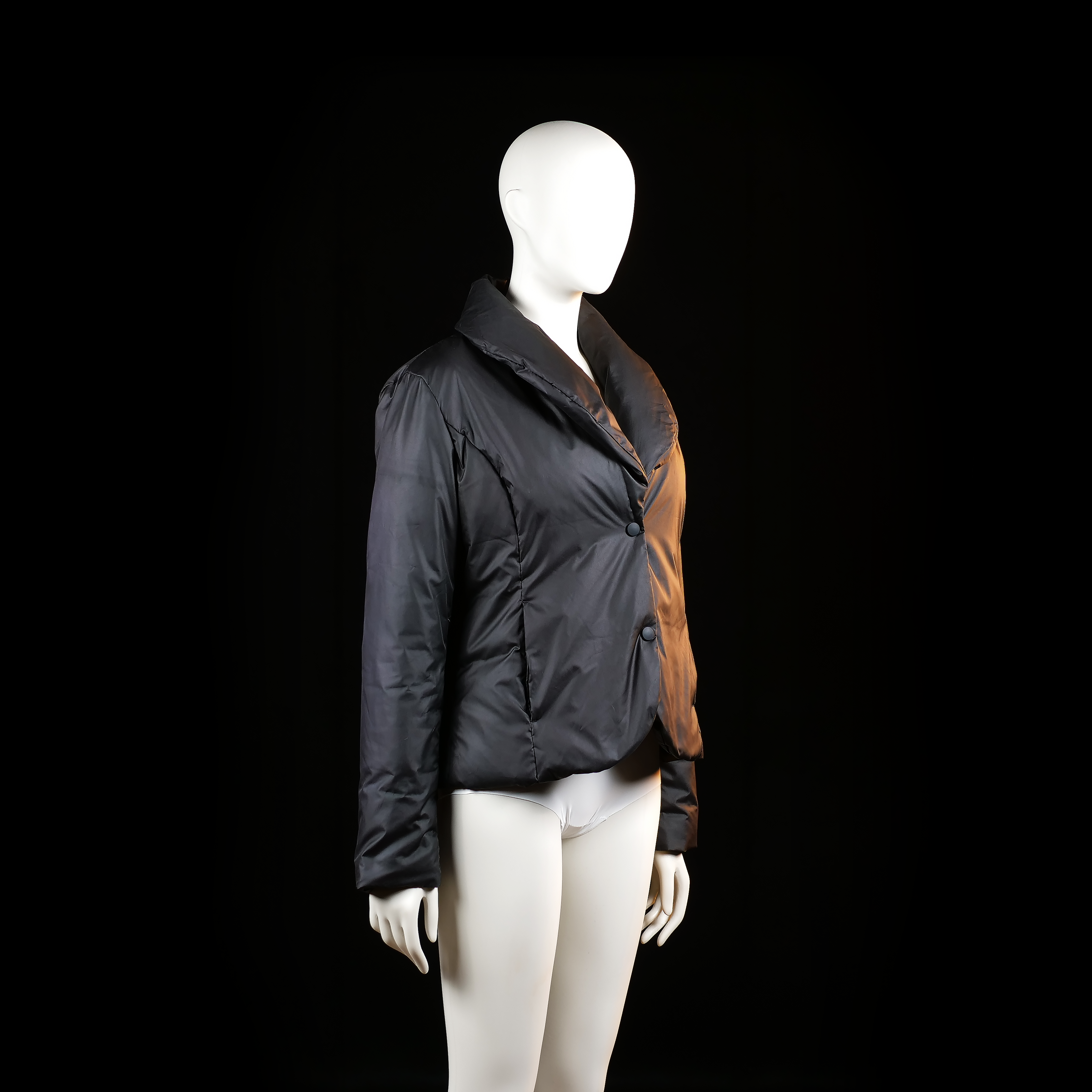 Sisley - padded jacket - Black - (Storlek: M)