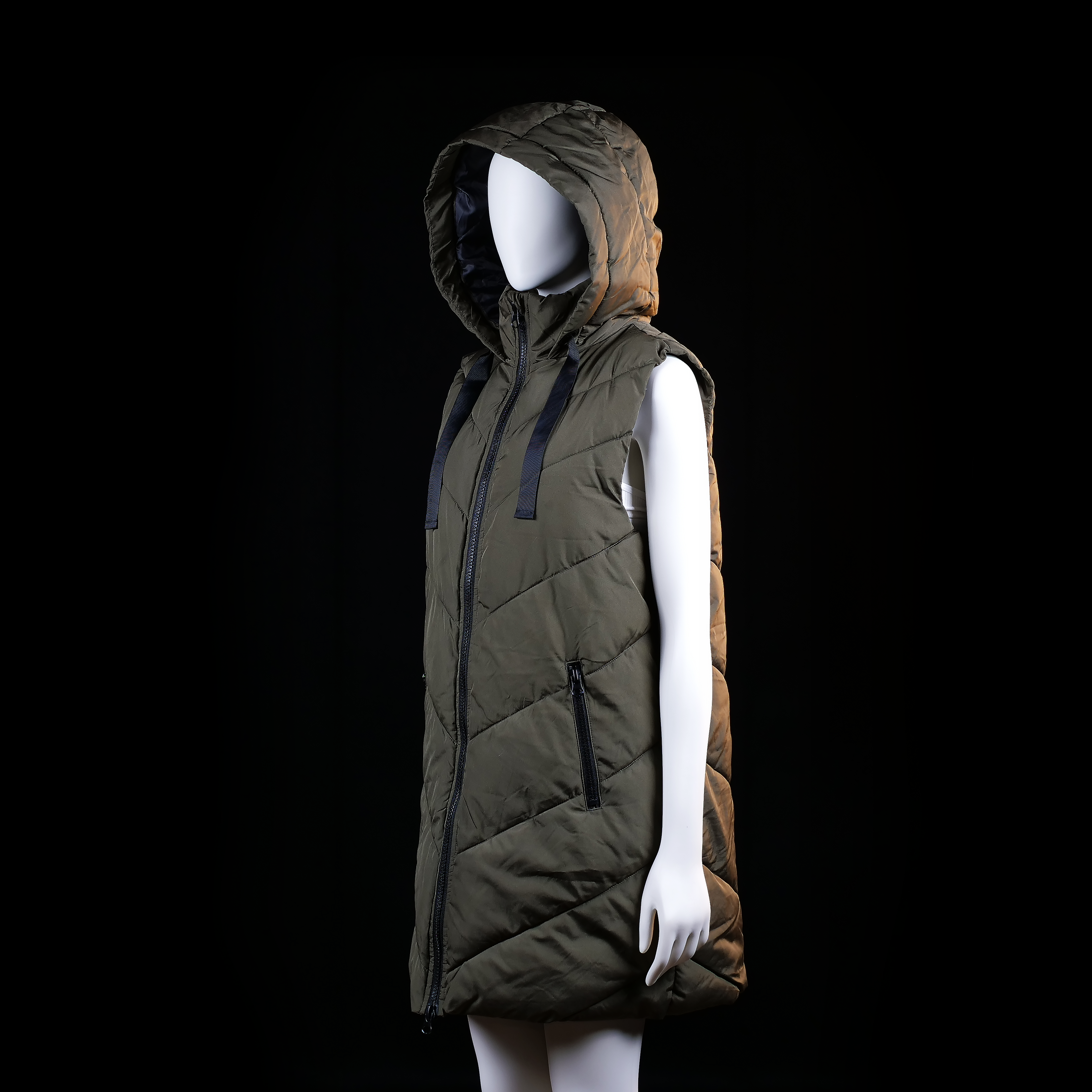 Jdy - padded vest - Olive - (Storlek: S)