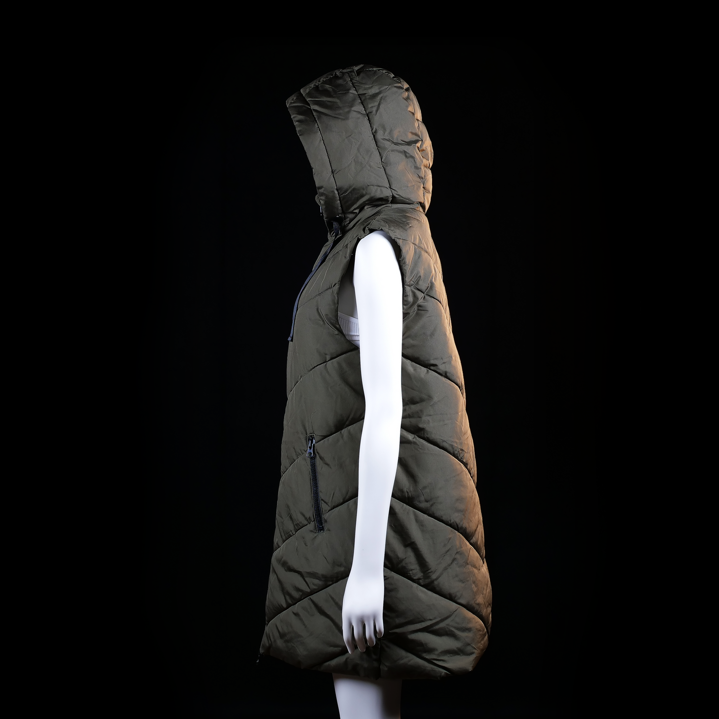 Jdy - padded vest - Olive - (Storlek: S)