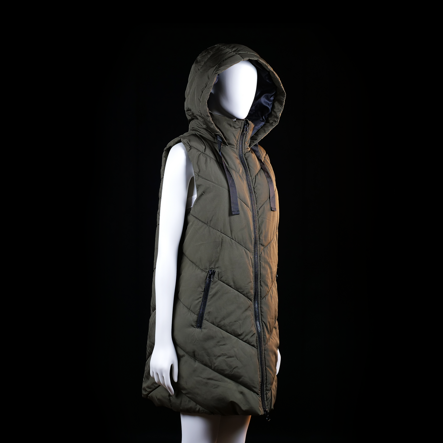 Jdy - padded vest - Olive - (Storlek: S)