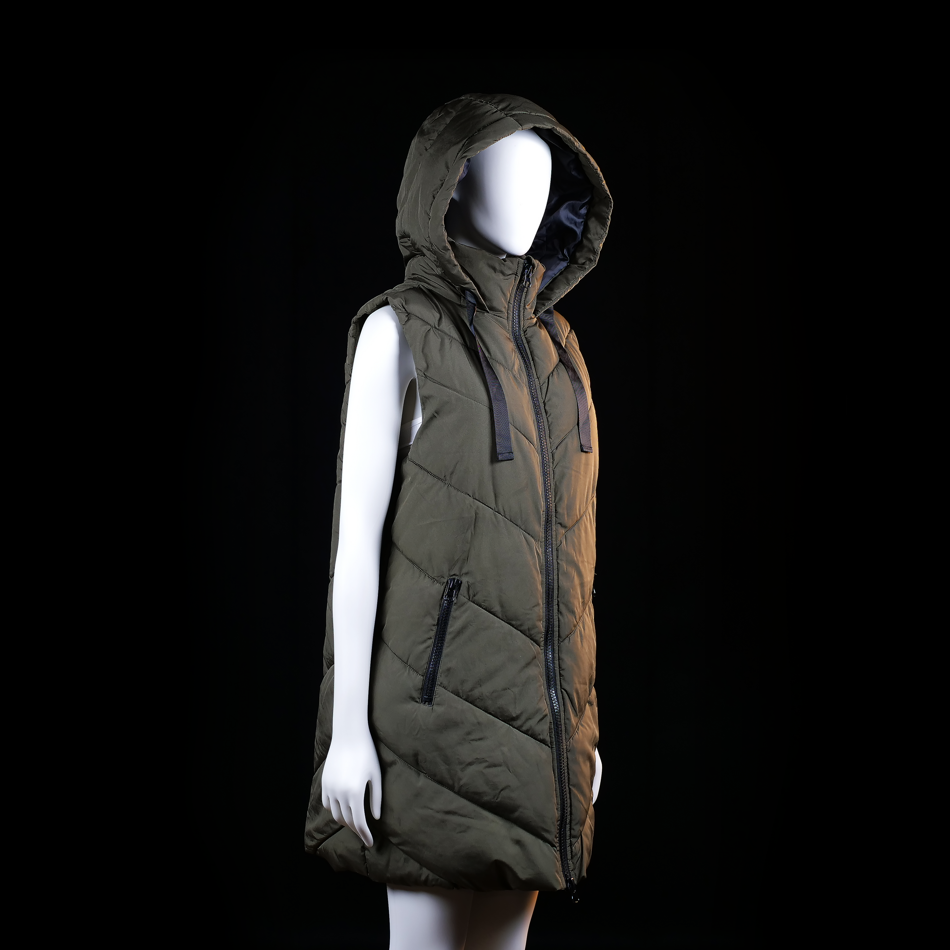Jdy - padded vest - Olive - (Storlek: S)