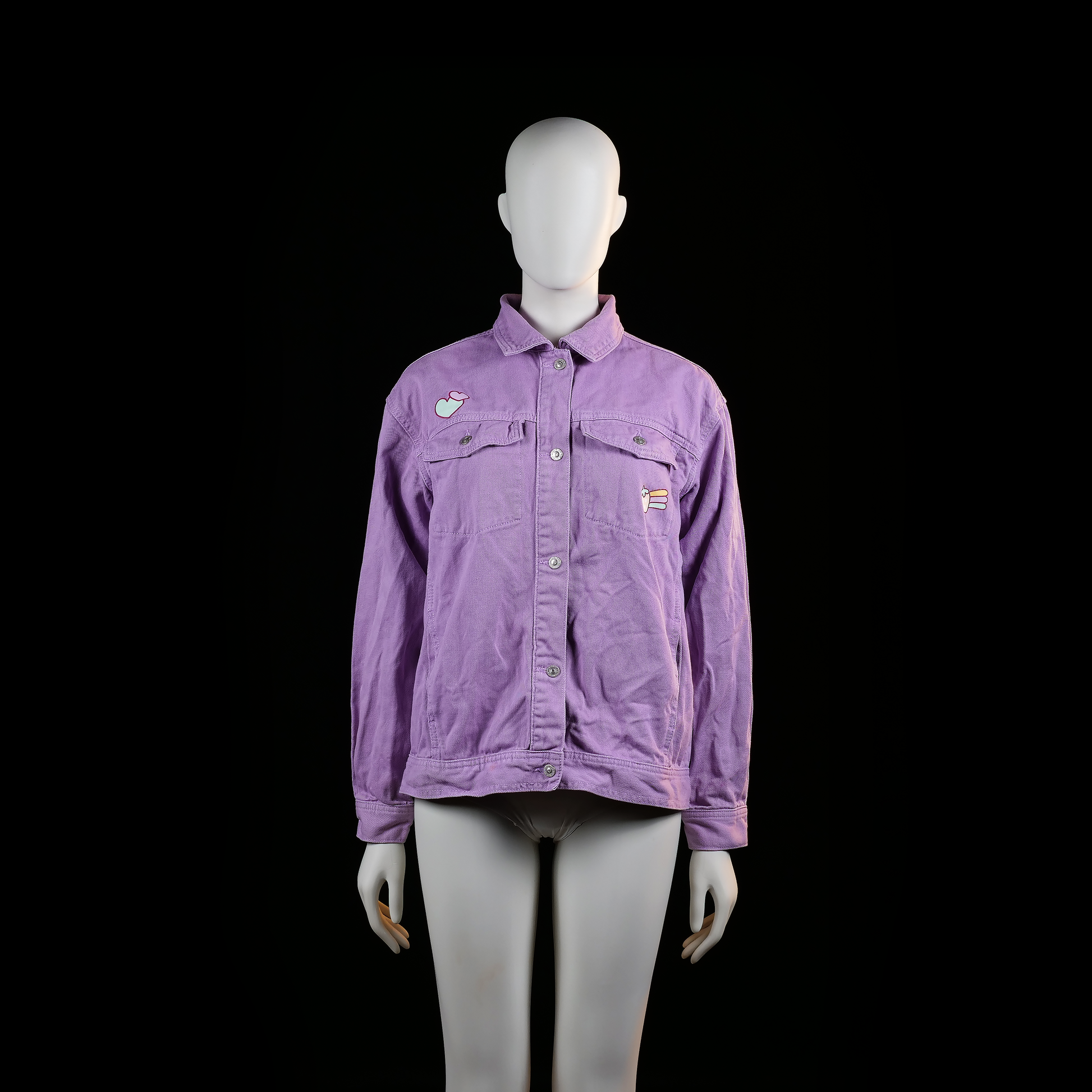 Reserved - trucker jacket - Lavender - (Storlek: 158)