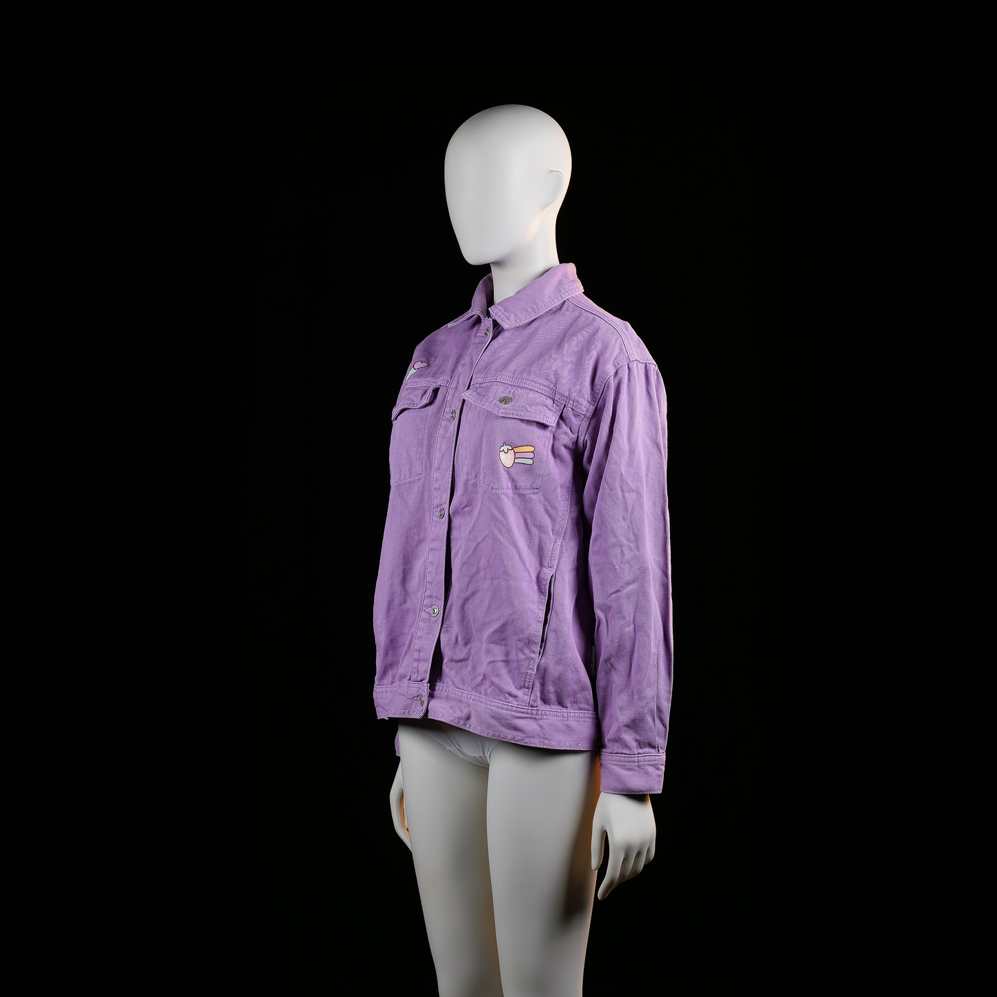 Reserved - trucker jacket - Lavender - (Storlek: 158)
