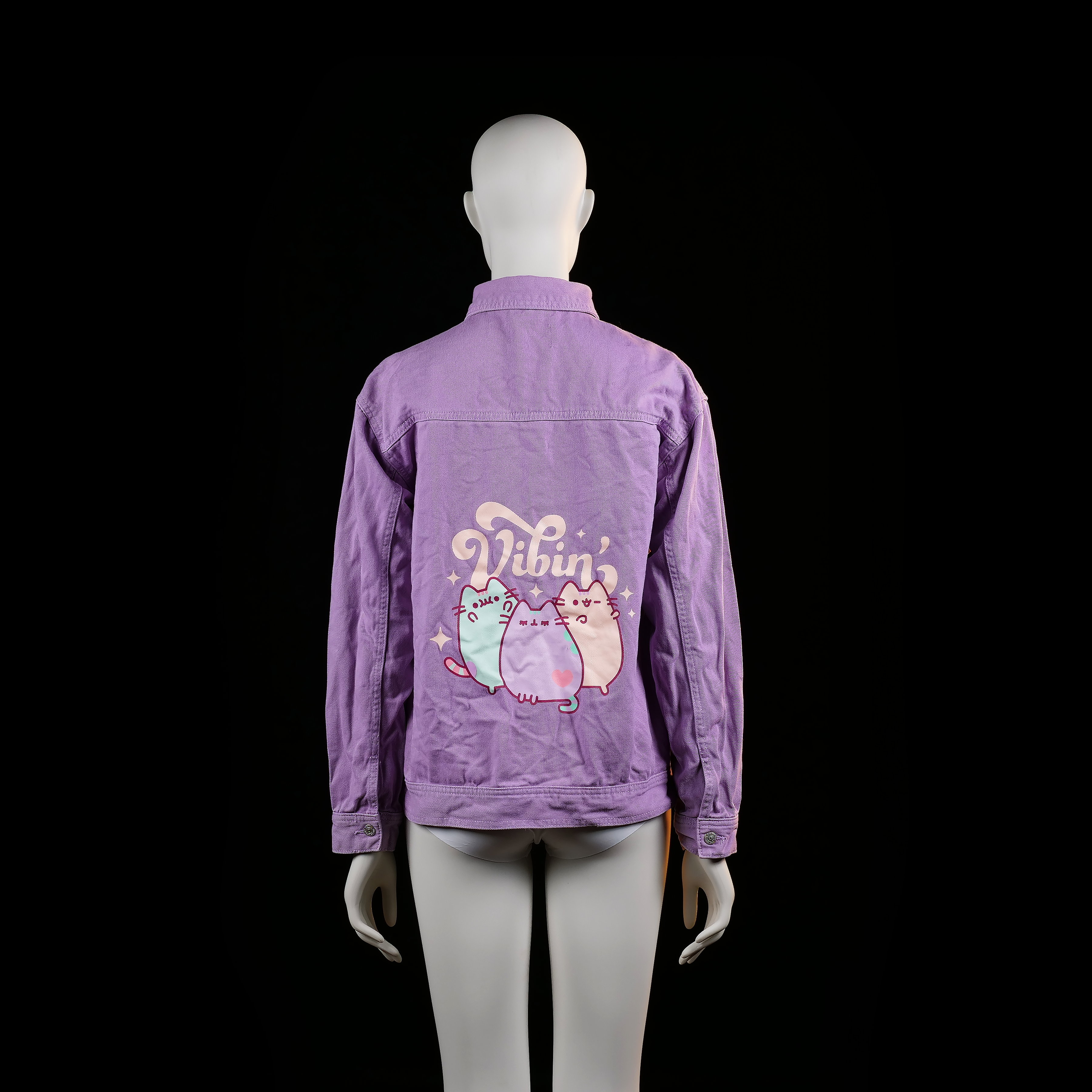 Reserved - trucker jacket - Lavender - (Storlek: 158)