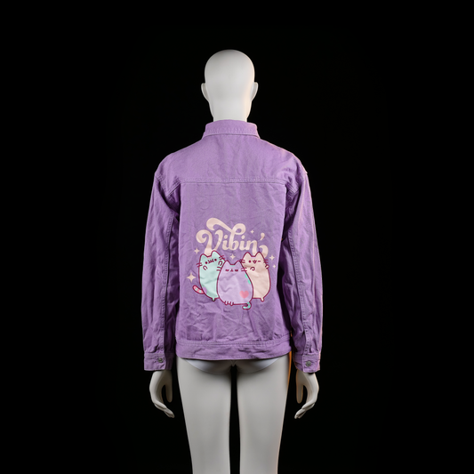 Reserved - trucker jacket - Lavender - (Storlek: 158)