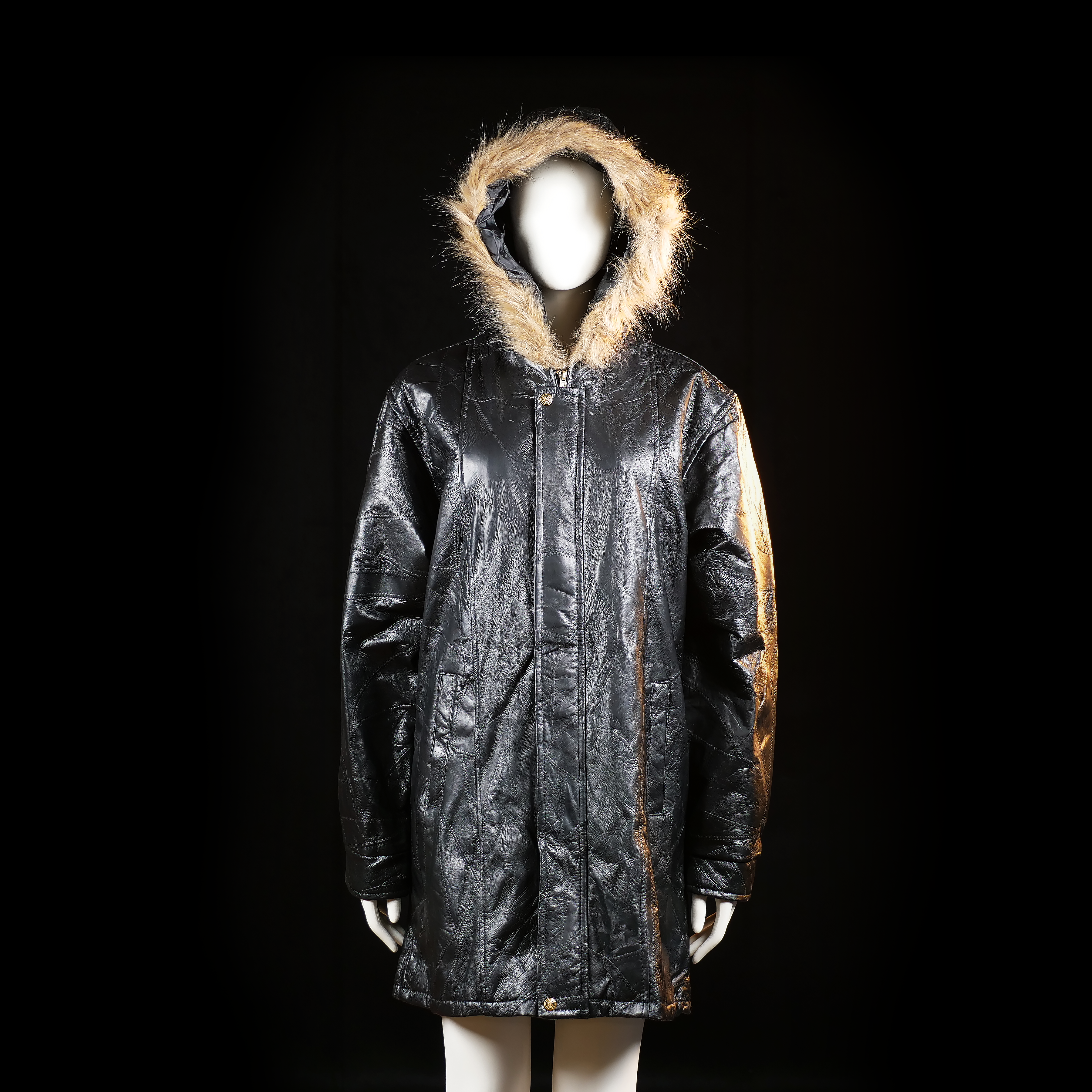 parka - Black, Camel - (Storlek: XXL)