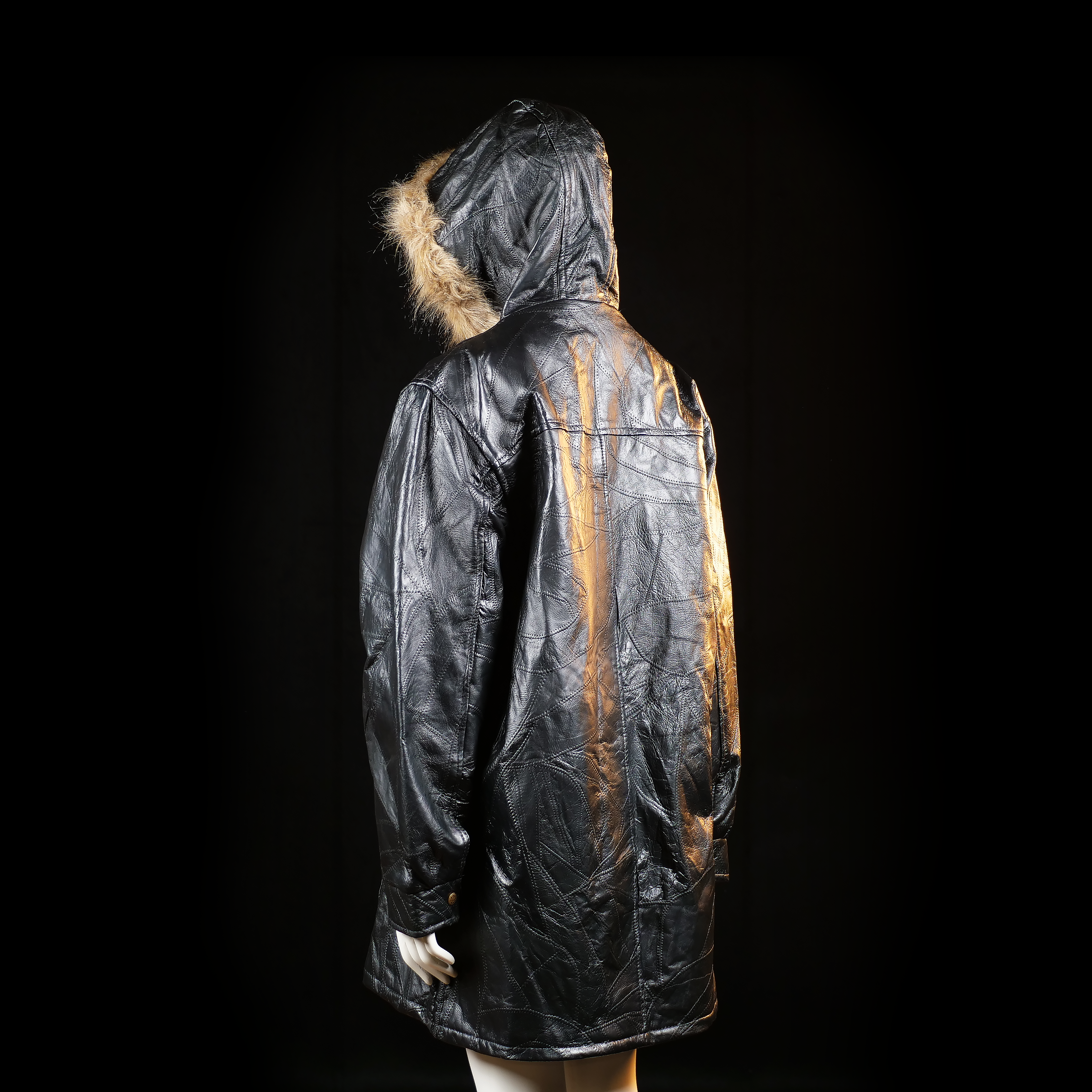 parka - Black, Camel - (Storlek: XXL)