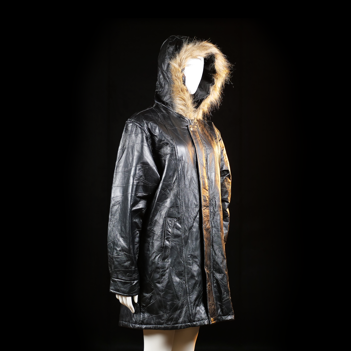 parka - Black, Camel - (Storlek: XXL)