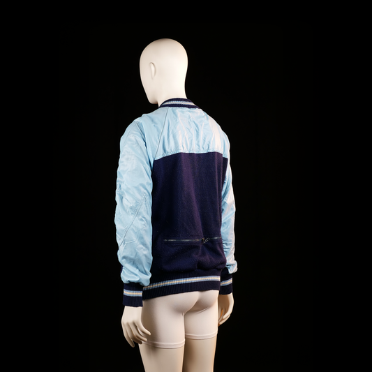 Santini - bomber jacket - Light Blue, Navy - (Storlek: M)