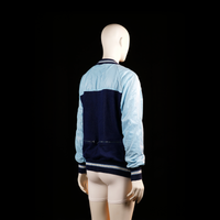 Santini - bomber jacket - Light Blue, Navy - (Storlek: M)