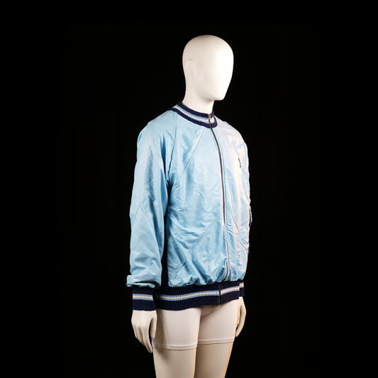 Santini - bomber jacket - Light Blue, Navy - (Storlek: M)