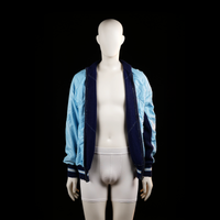 Santini - bomber jacket - Light Blue, Navy - (Storlek: M)